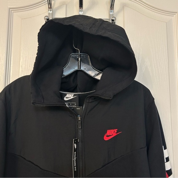Nike Men's Sportswear Just Do It Fleece Zip Hoodie in Black Size M - Picture 8 of 8